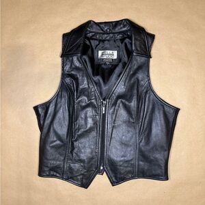 Vintage Wilsons Leather Pelle Studio Vest | Black Leather | L